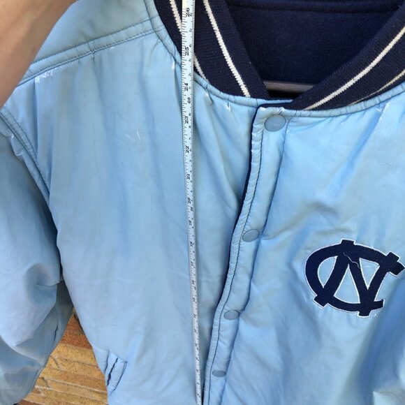 Vintage 1996 Mighty Mac Sports Reversible North Carolina UNC Varsity Jacket - Picture 14 of 15